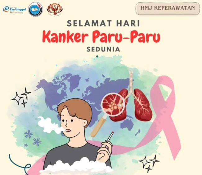 Ilustrasi Hari Kanker Paru Sedunia yang diperingati setiap 1 Agustus. [Instagram]
